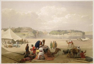 The Town of Roree, and the Fortress of Bhukker, on the Indus, from 